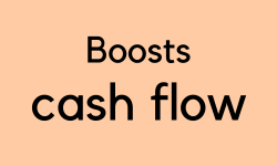 Boosts cash flow